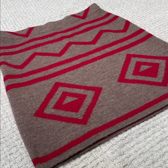 Toad & Co. Heartfelt Sweater Skirt Merino Wool Stripes & Diamonds Size Small - Picture 4 of 15